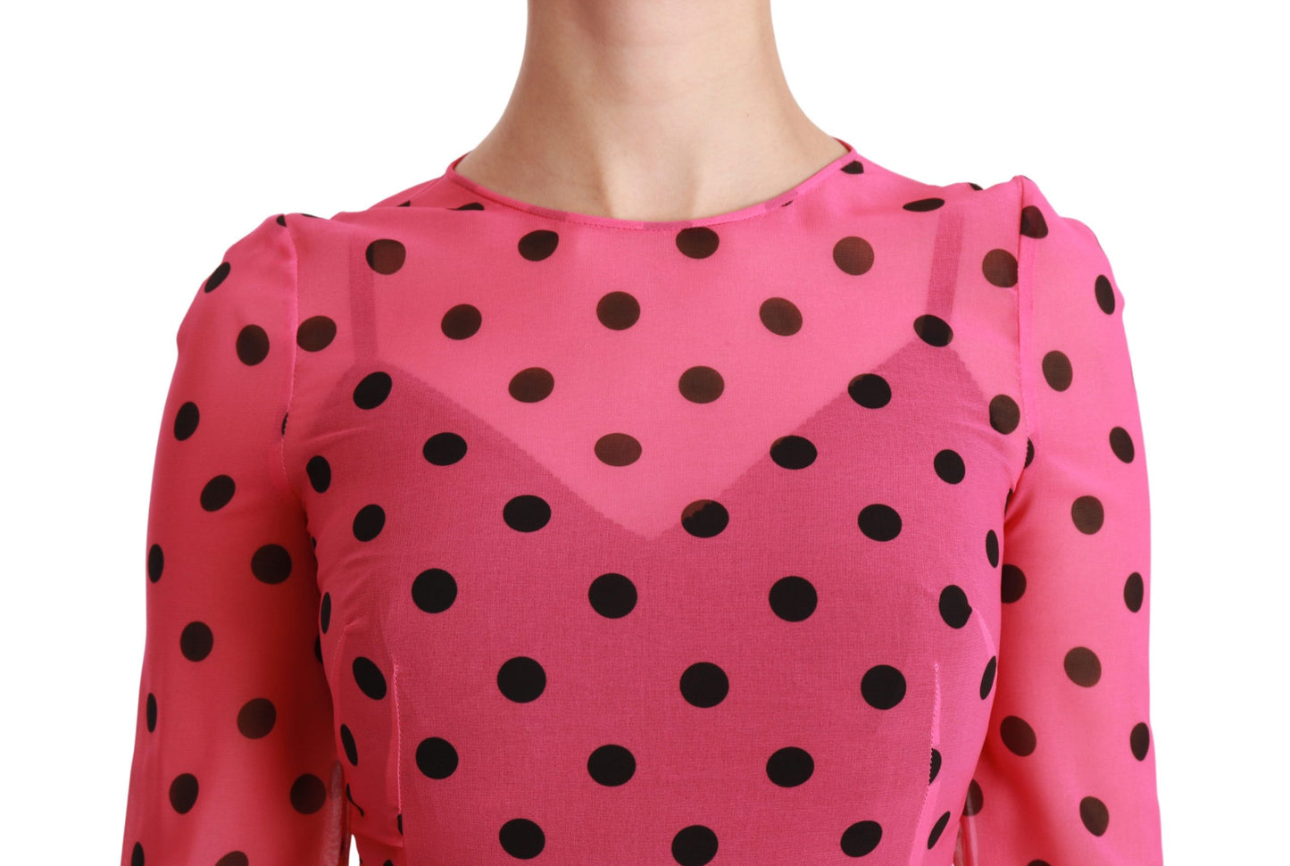 Elegantes knielanges A-Linien-Kleid mit Polka Dot