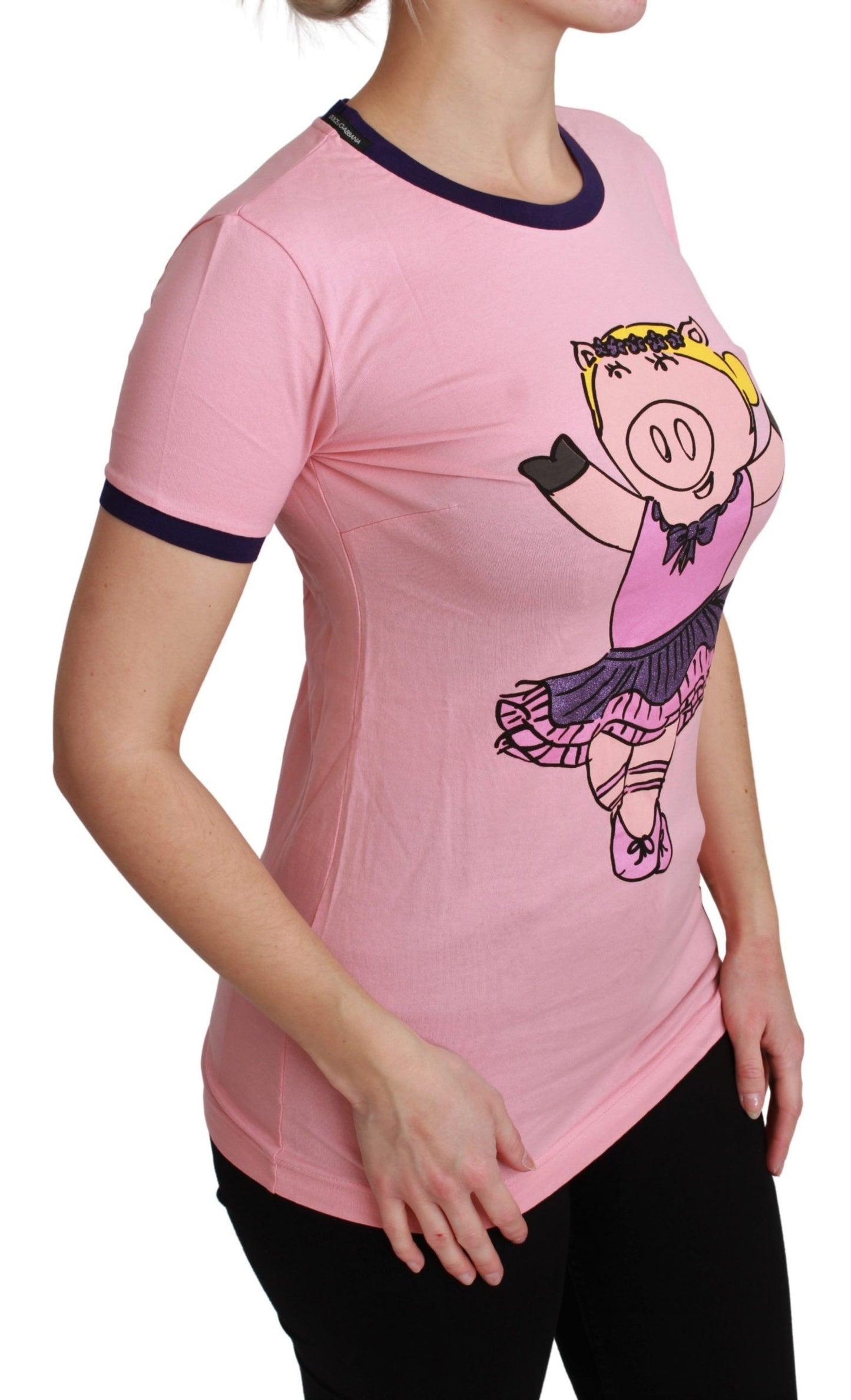 Rosa Rundhals-T-Shirt zum Jahr des Schweins