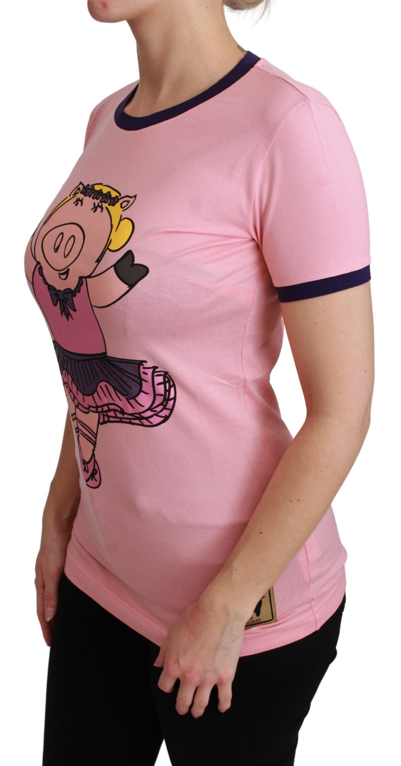 Rosa Rundhals-T-Shirt zum Jahr des Schweins