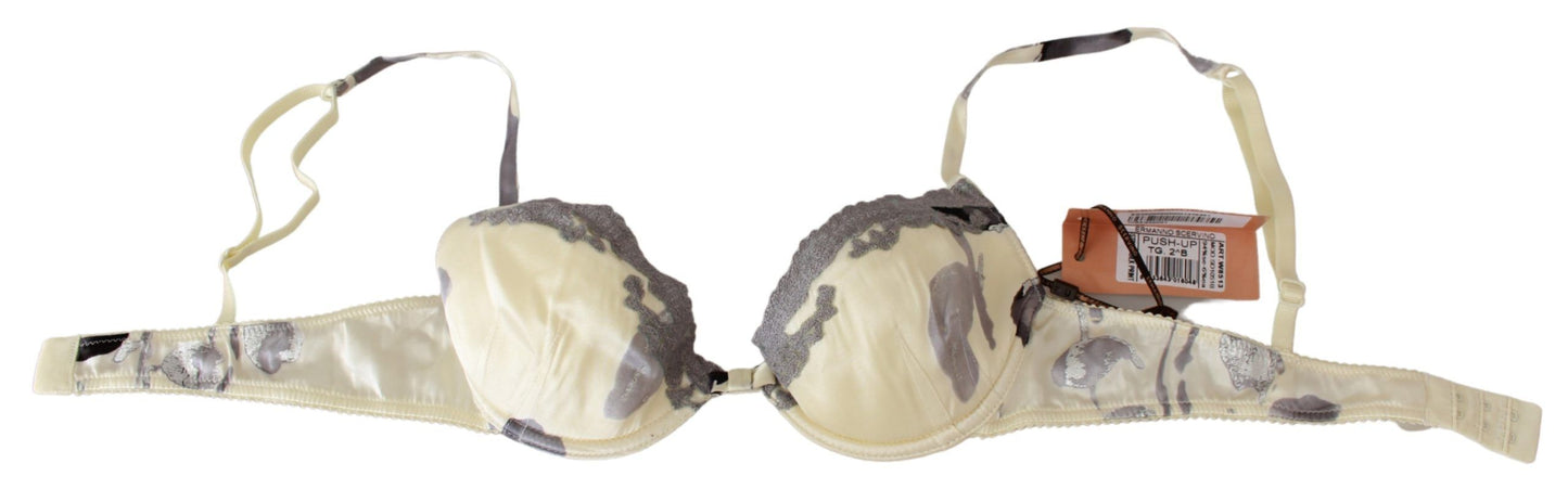 Push-Up-BH aus Seidenmischung in Beige und Grau