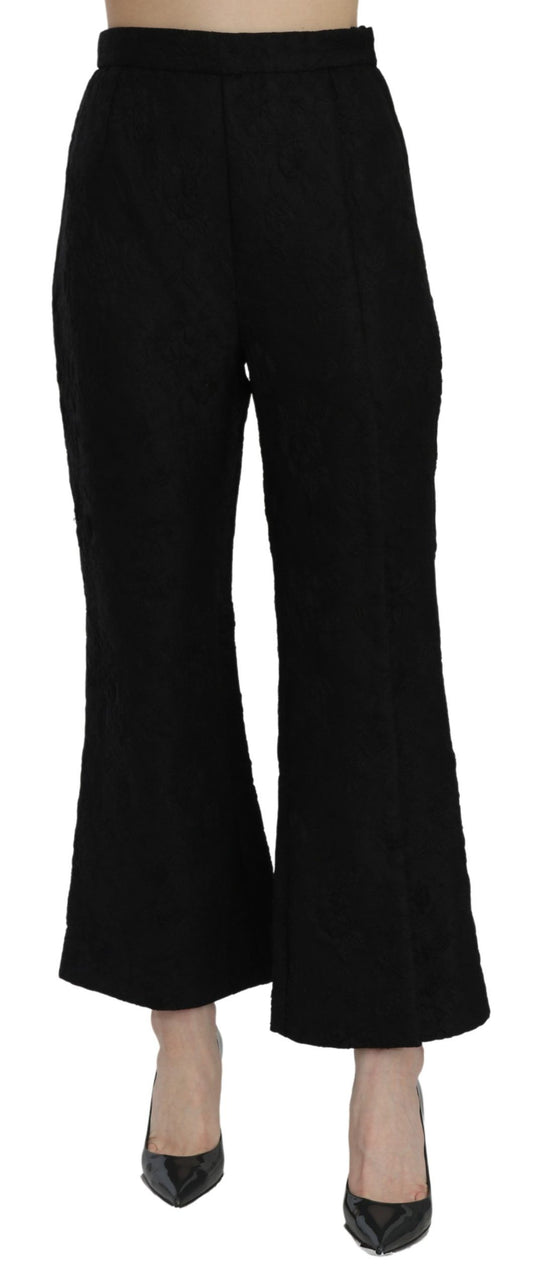 Schicke ausgestellte Cropped-Hose mit hoher Taille