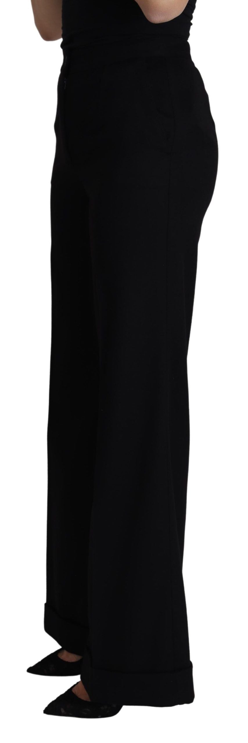 Elegante Hose aus Kaschmir mit weitem Bein