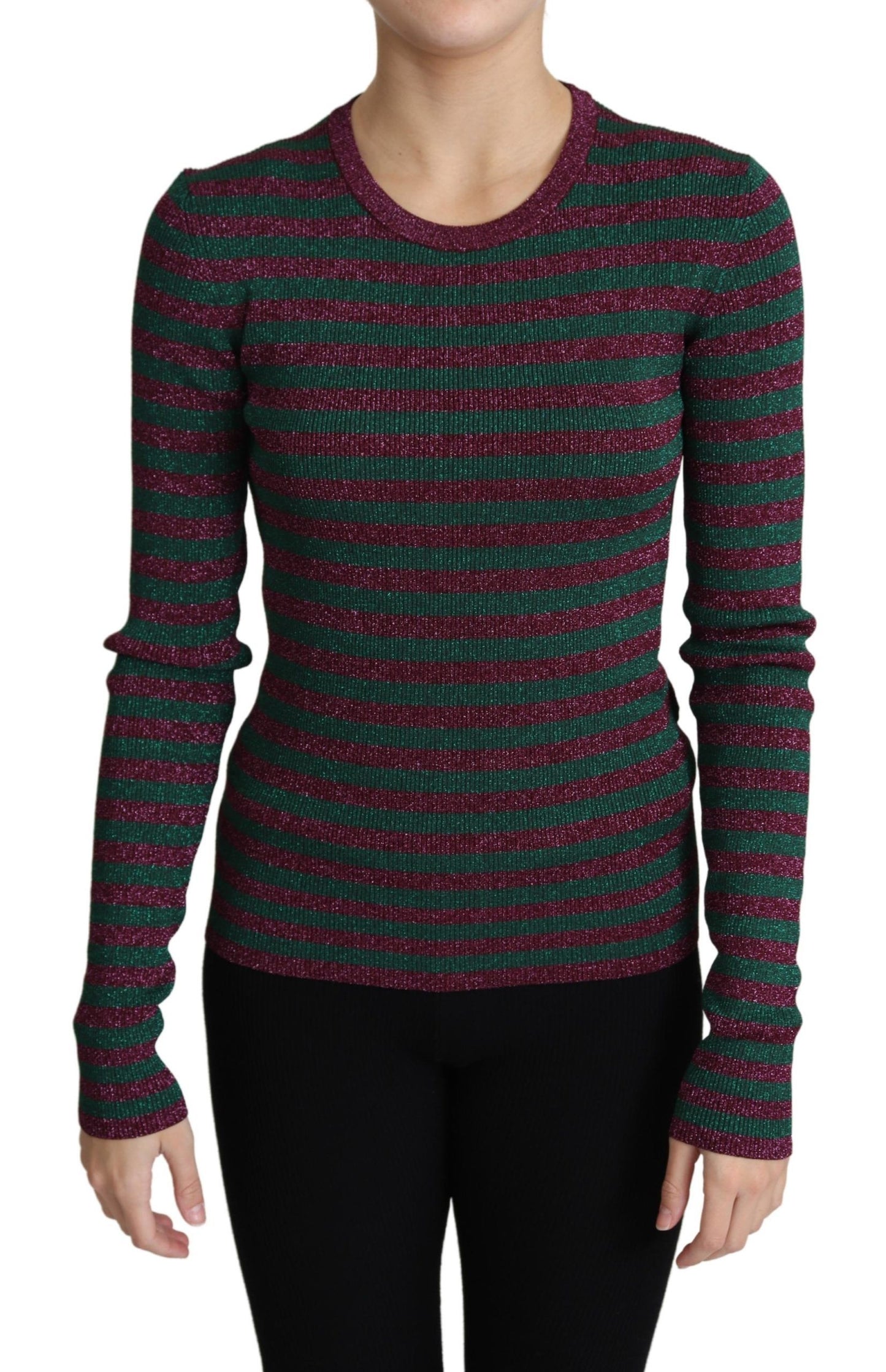 Eleganter kastanienbrauner Pullover mit Rundhalsausschnitt