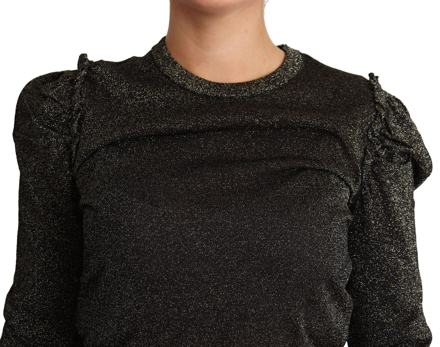 Edler Cropped-Pullover mit Logo-Detail