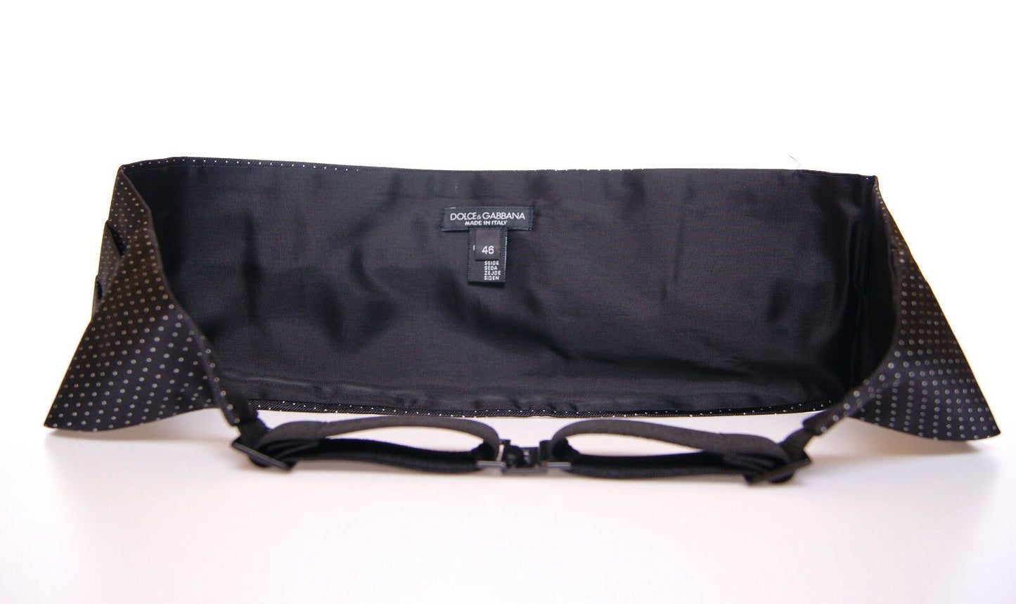 Tyylikäs Black Silk Cummerbund pilkuilla