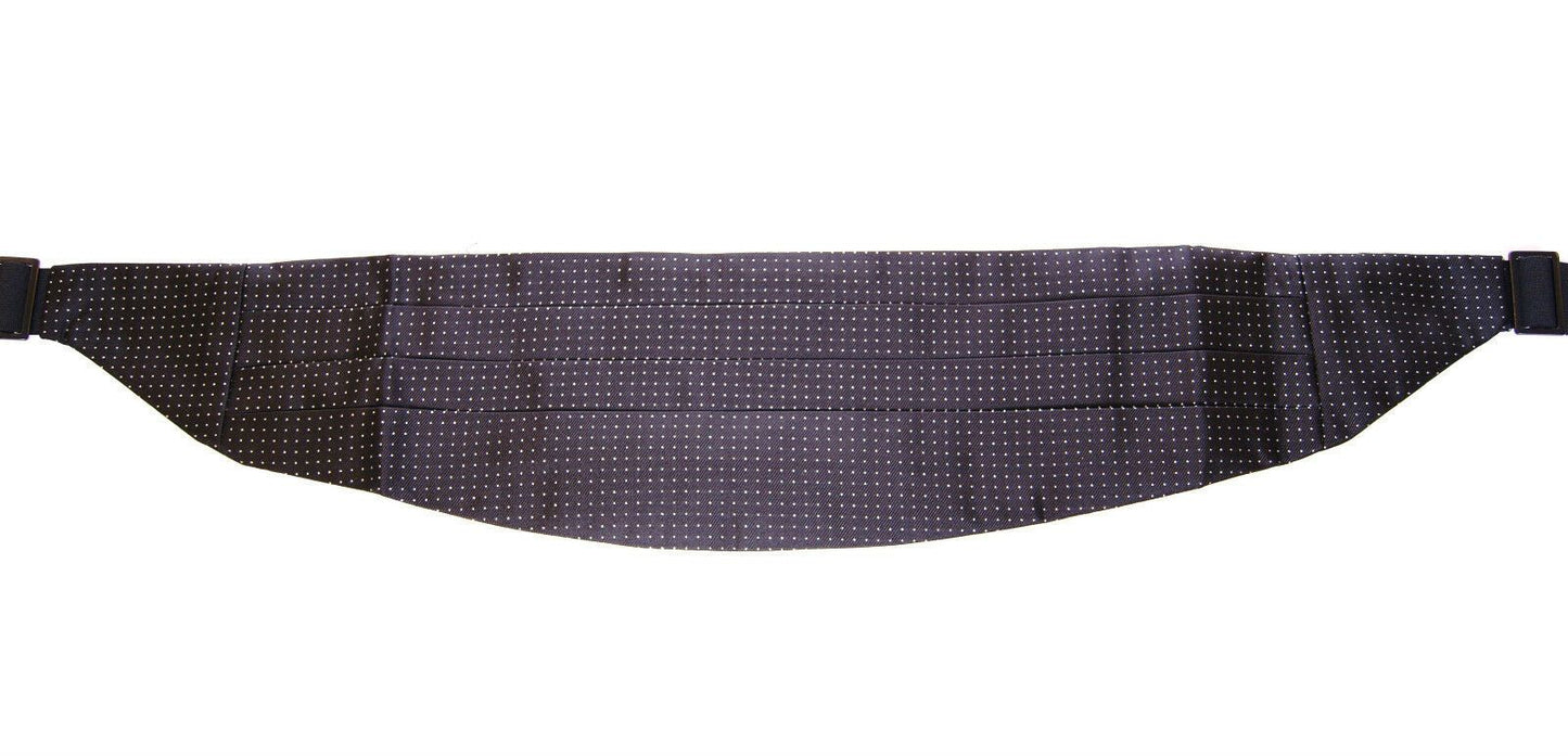 Tyylikäs Black Silk Cummerbund pilkuilla