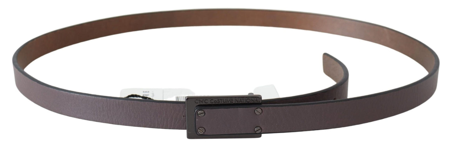 Elegant Dark Brown Leather Belt