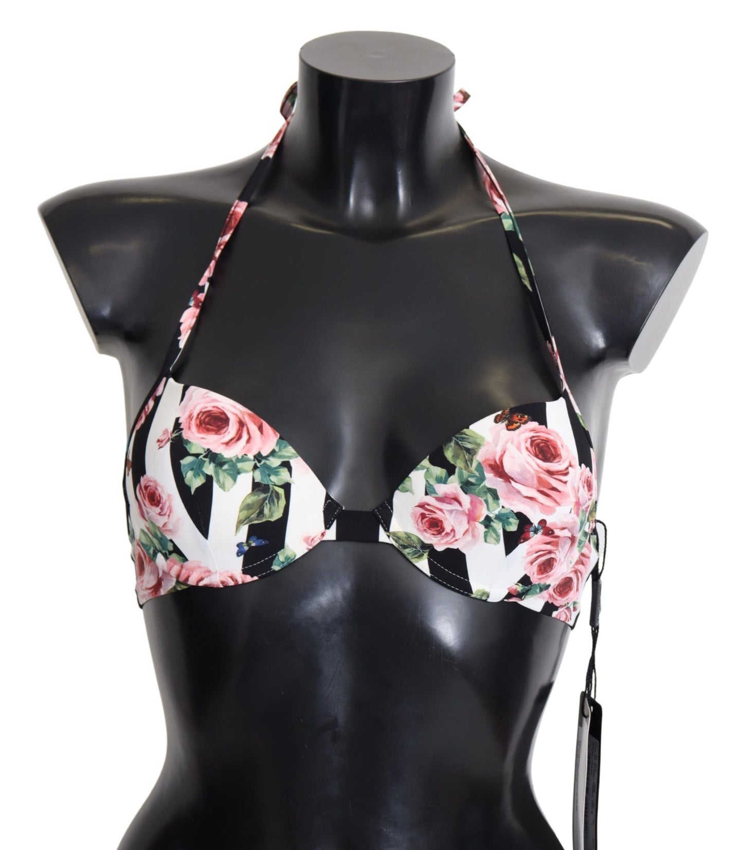 Schickes Bikinitop mit Rosen-Print für elegante Strandtage