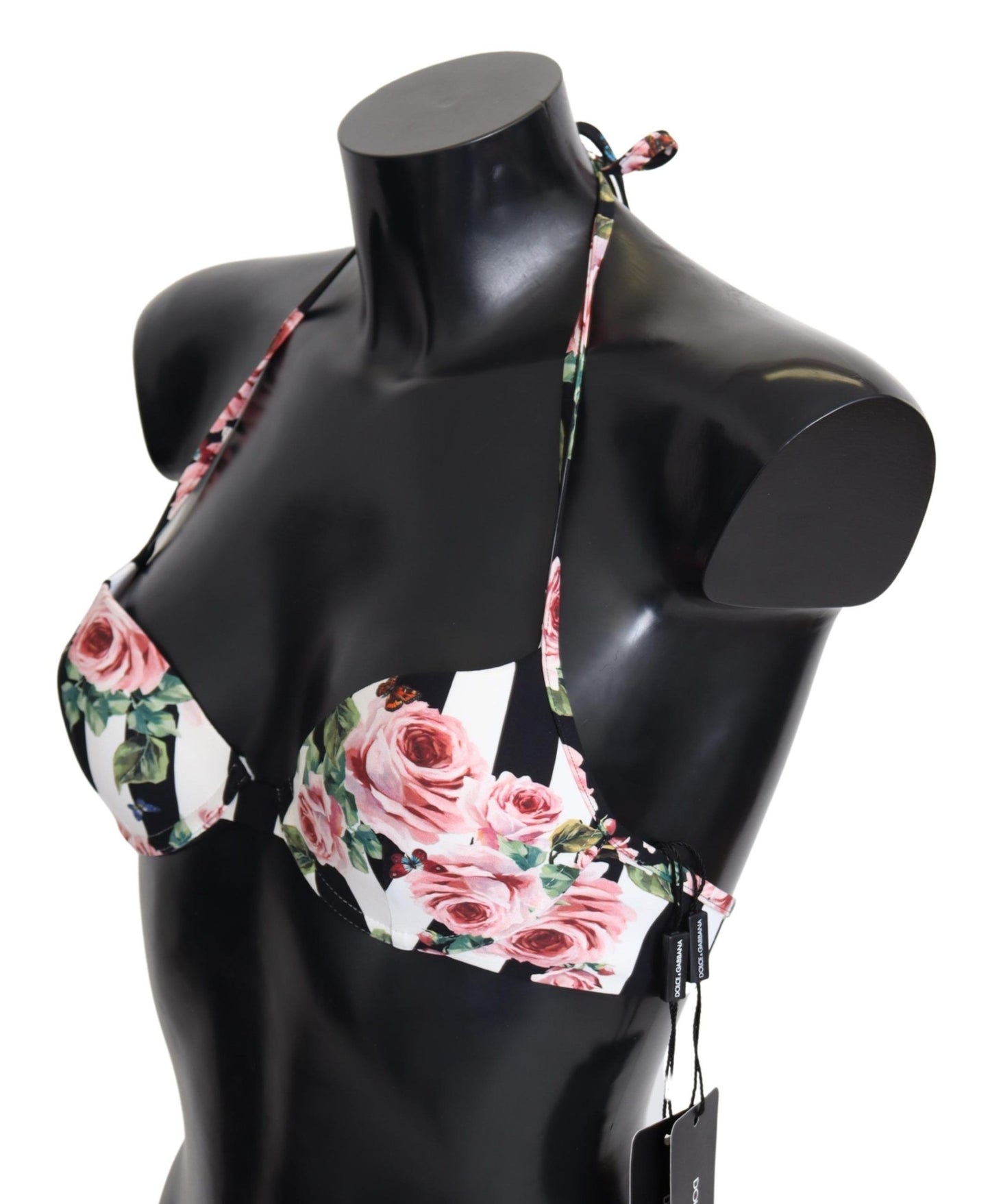 Schickes Bikinitop mit Rosen-Print für elegante Strandtage