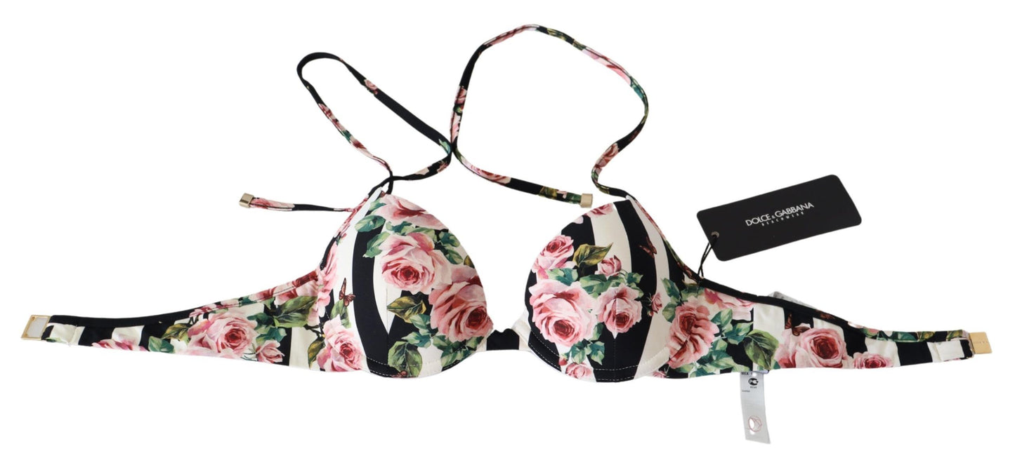 Elegantes Bikinioberteil mit Rosen-Print