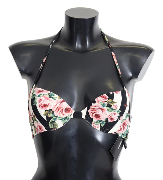 Elegantes Bikinioberteil mit Rosen-Print