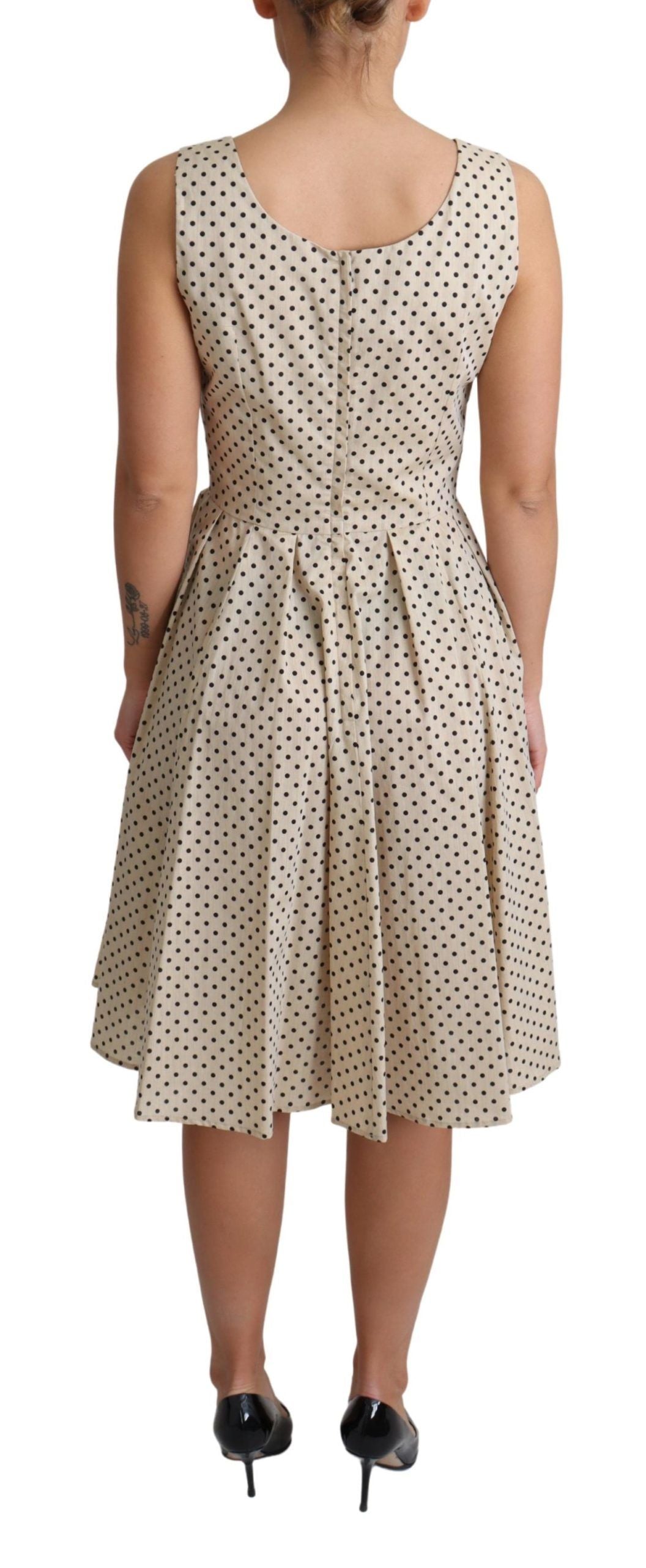 Elegantes ärmelloses A-Linien-Kleid mit Polka Dot