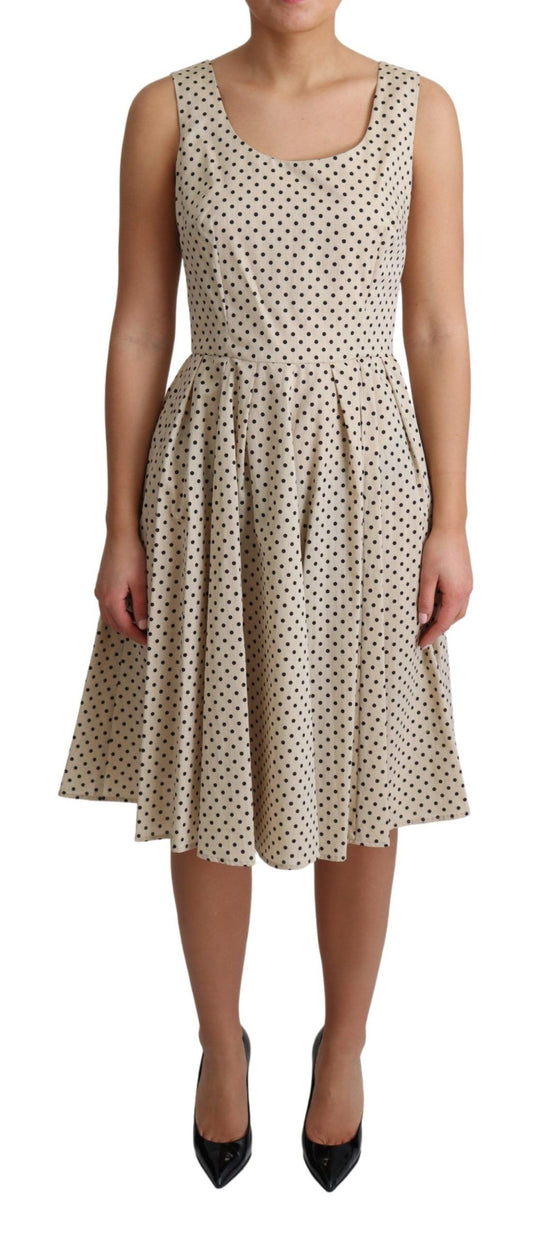 Elegantes ärmelloses A-Linien-Kleid mit Polka Dot