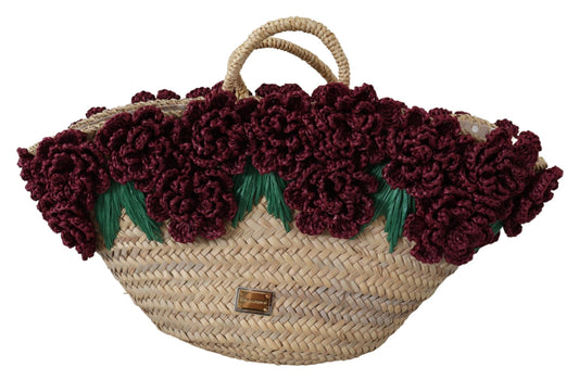 Chic Floral Straw Tote Elegance