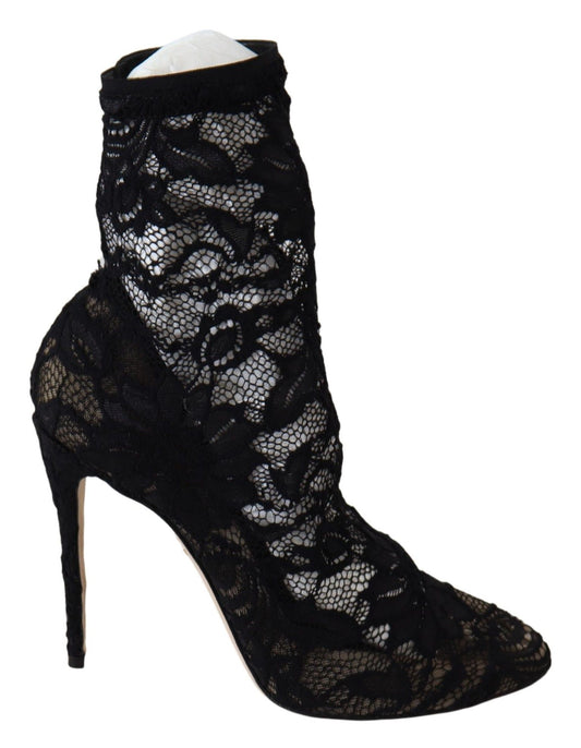 Schwarze Taormina-Pumps aus Spitze – Entfesselte Eleganz