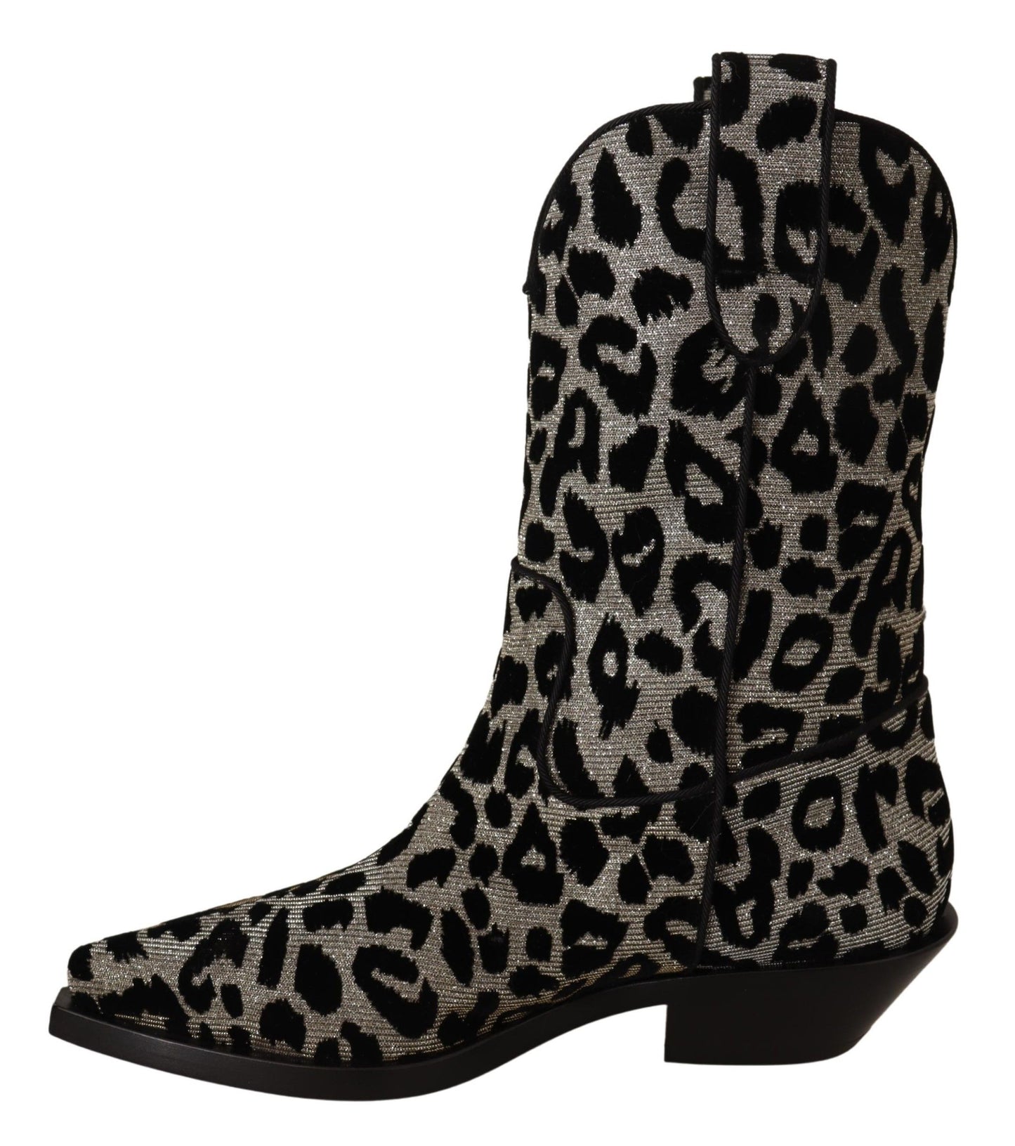 Elegante Stiefel mit Leopardenmuster und halbhohem Schaft