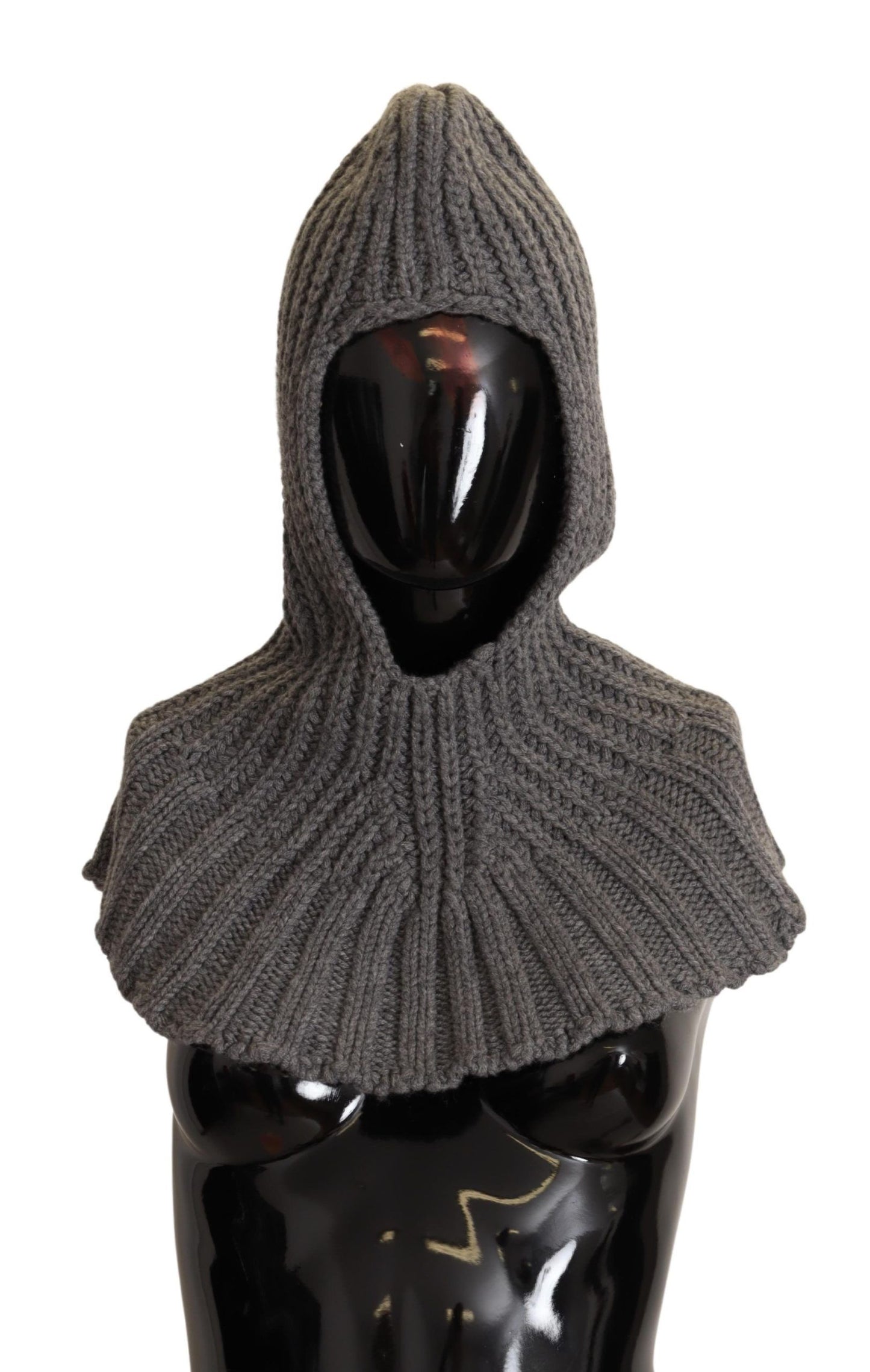 Elegant Cashmere Hood Scarf in Gray