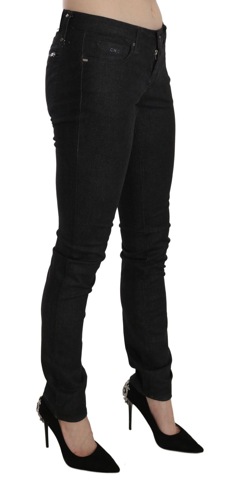 Schicker Skinny-Jeansstoff mit niedriger Taille und schmaler Passform