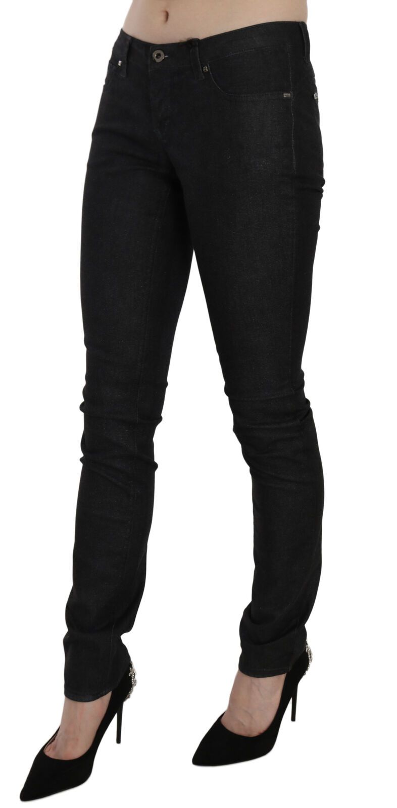 Schicker Skinny-Jeansstoff mit niedriger Taille und schmaler Passform