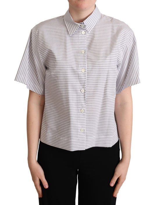 Elegantes Poloshirt mit Polka Dots-Kragen