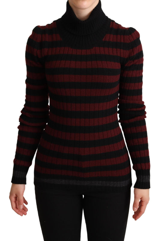 Schicker gestreifter Woll-Kaschmir-Pullover