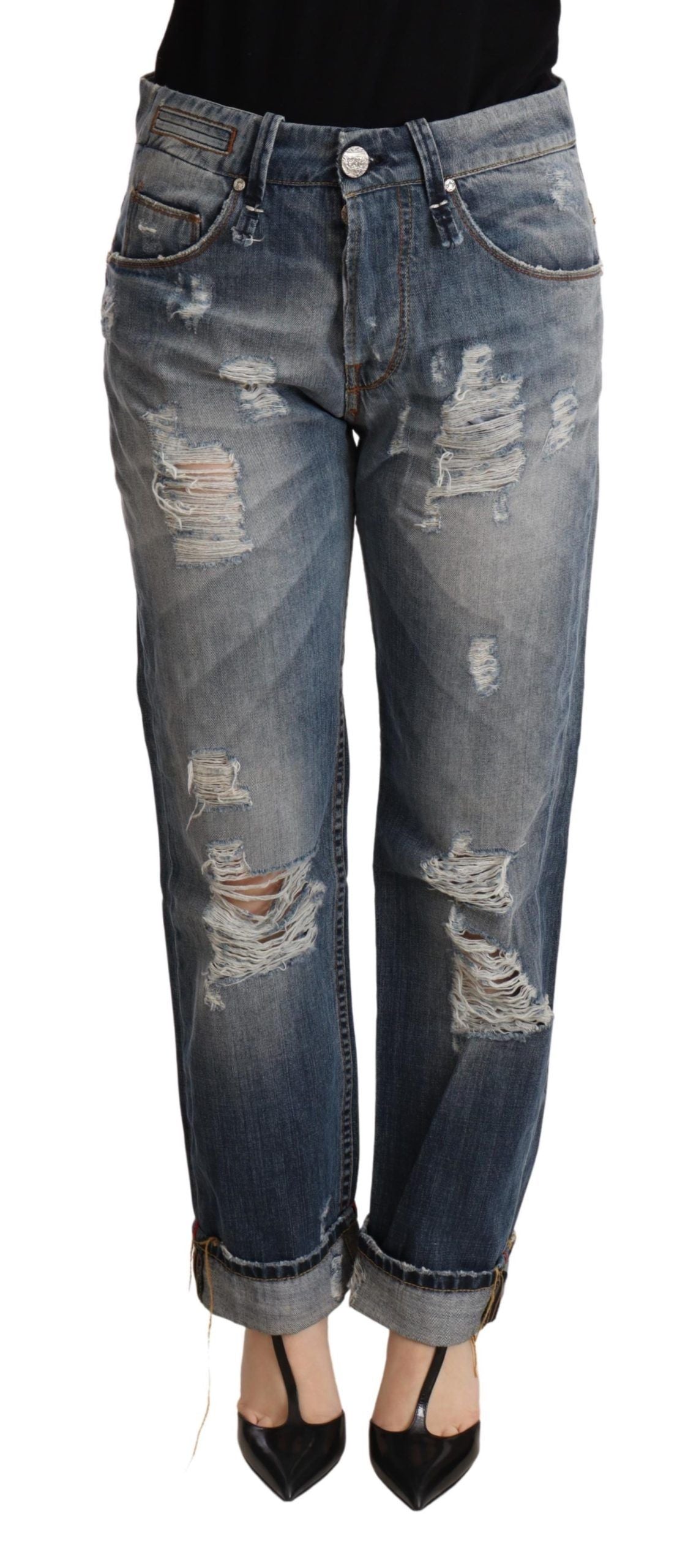 Authentische Baggy-Jeans mit mittlerer Taille