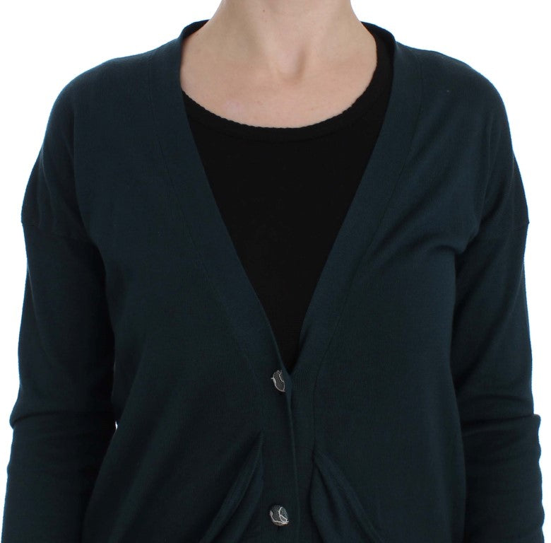 Eleganter grüner Cardigan aus Baumwolle