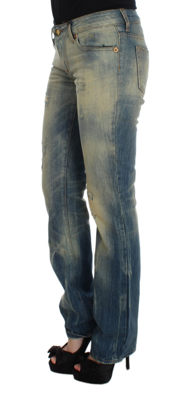 Elegante Slim Bootcut Blue Jeans