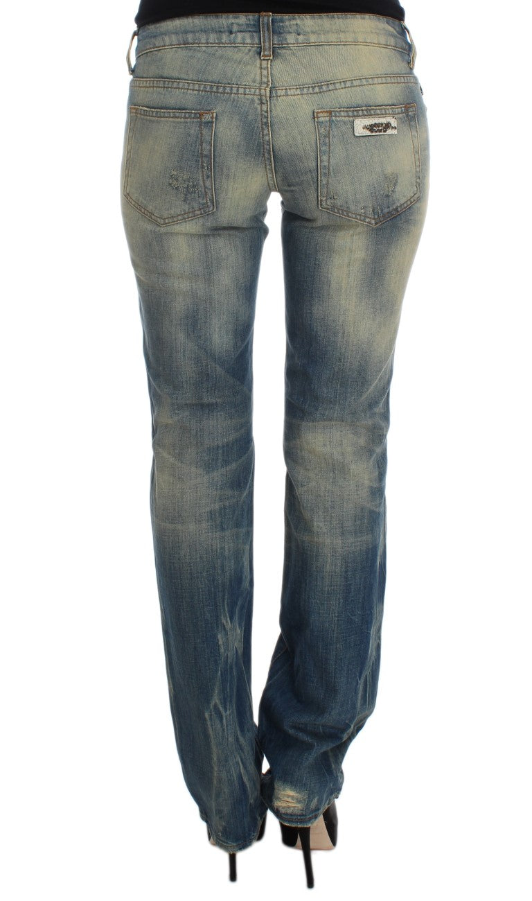 Elegante Slim Bootcut Blue Jeans