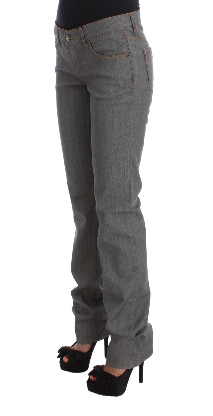 Elegante graue Regular Fit Jeans