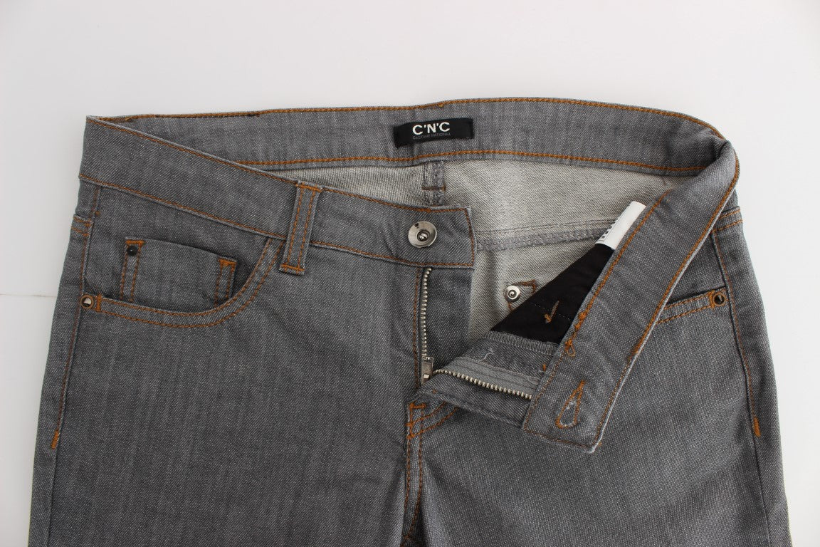 Elegante graue Regular Fit Jeans