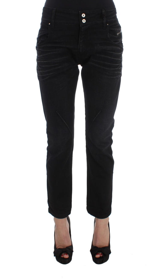 Edle schwarze Slouchy Fit Jeans für Trendsetter