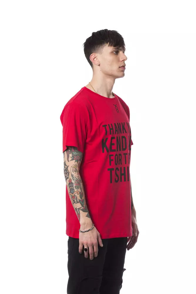 Rotes Baumwoll-T-Shirt für Herren