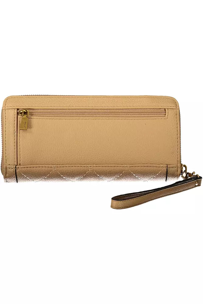 Beige Polyethylene Women Wallet