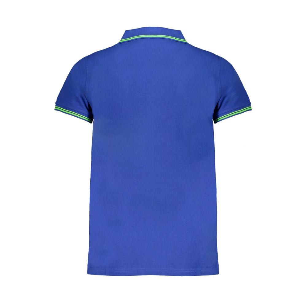 Blue Cotton Polo Shirt