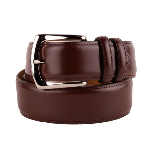 Elegant Smooth Brown Calfskin Belt