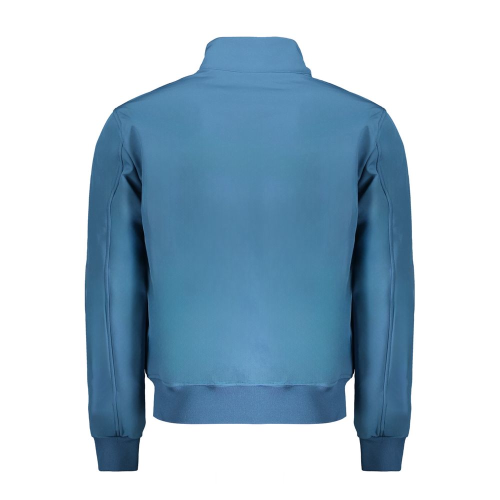 Blue Polyester Men Jacket