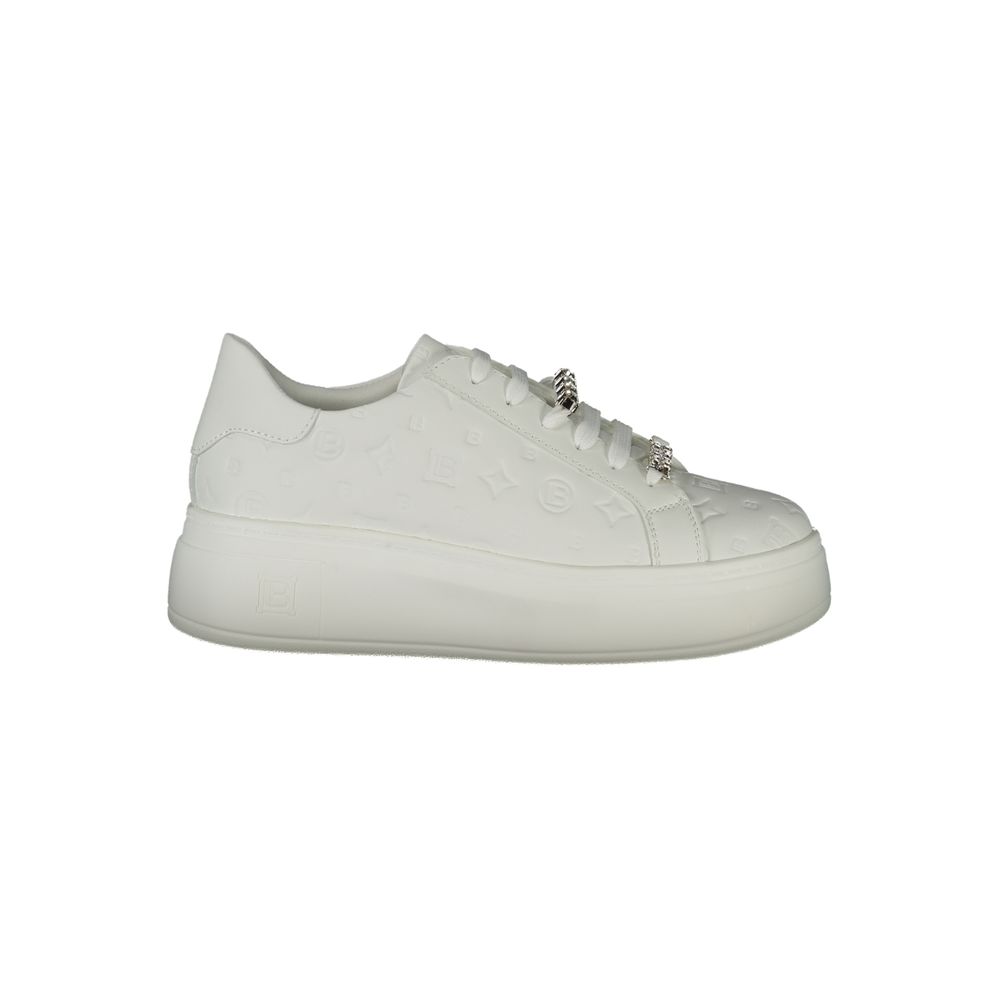 White Polyester Sneaker