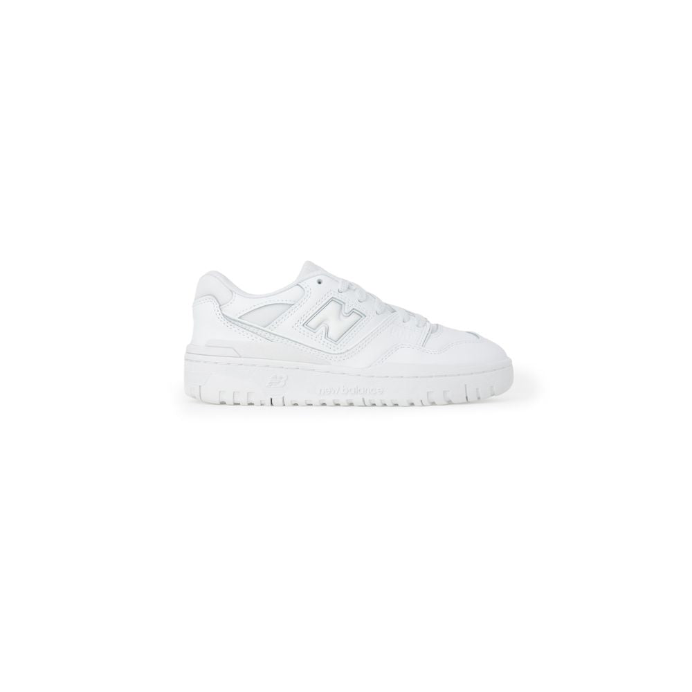 White Synthetic Material Sneaker