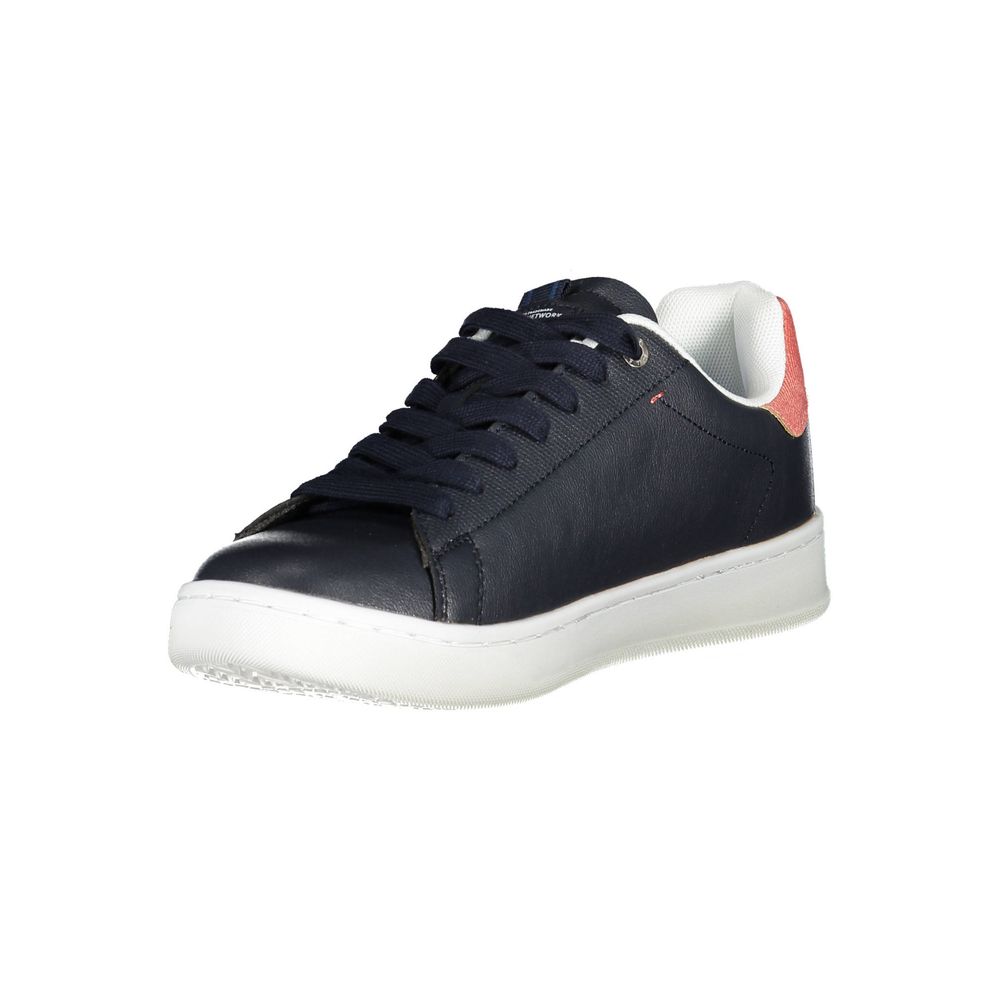 Blue Artificial Leather Sneaker