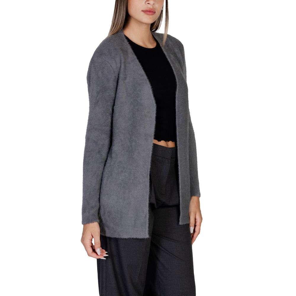 Gray Polyamide Cardigan