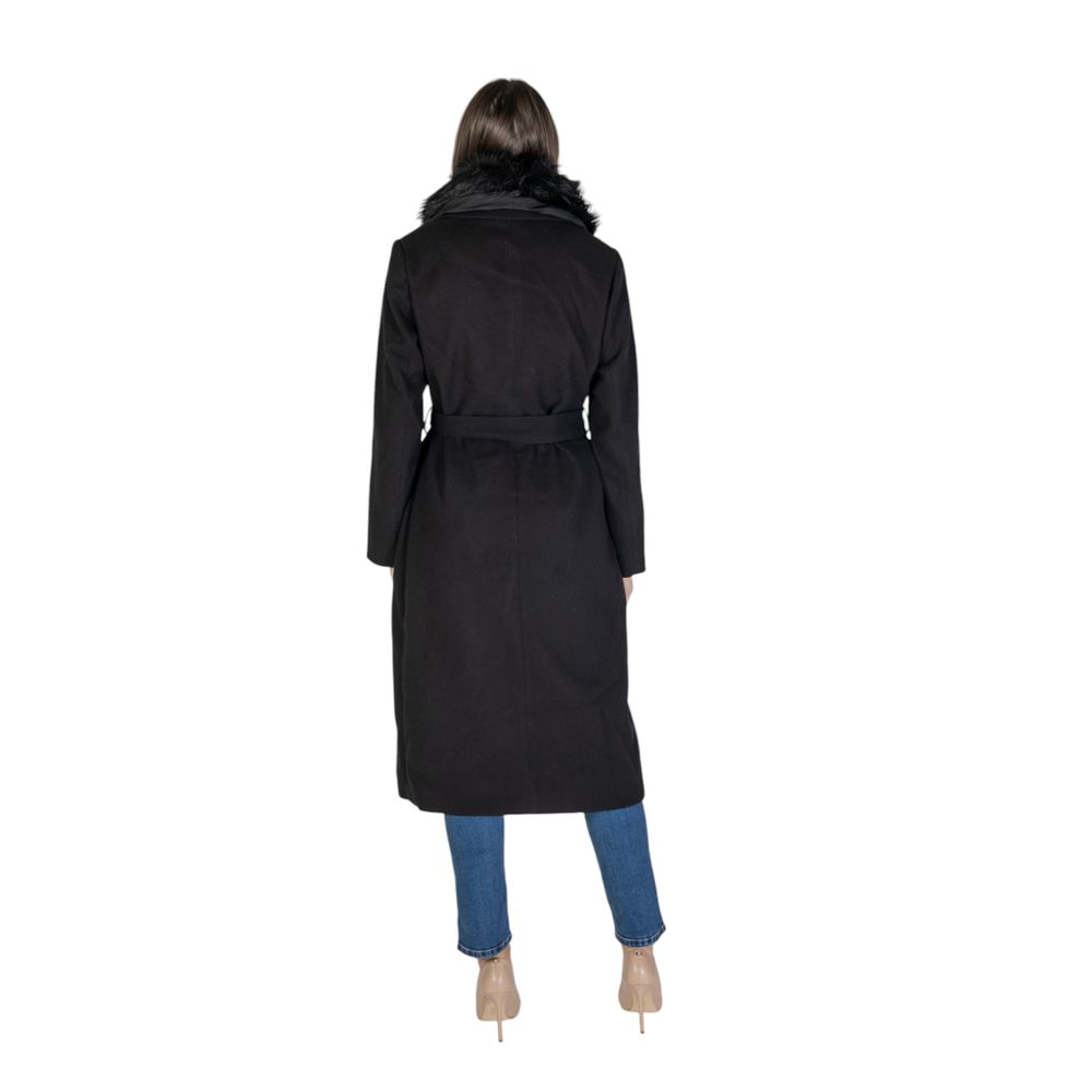 Black Polyester Jackets & Coat