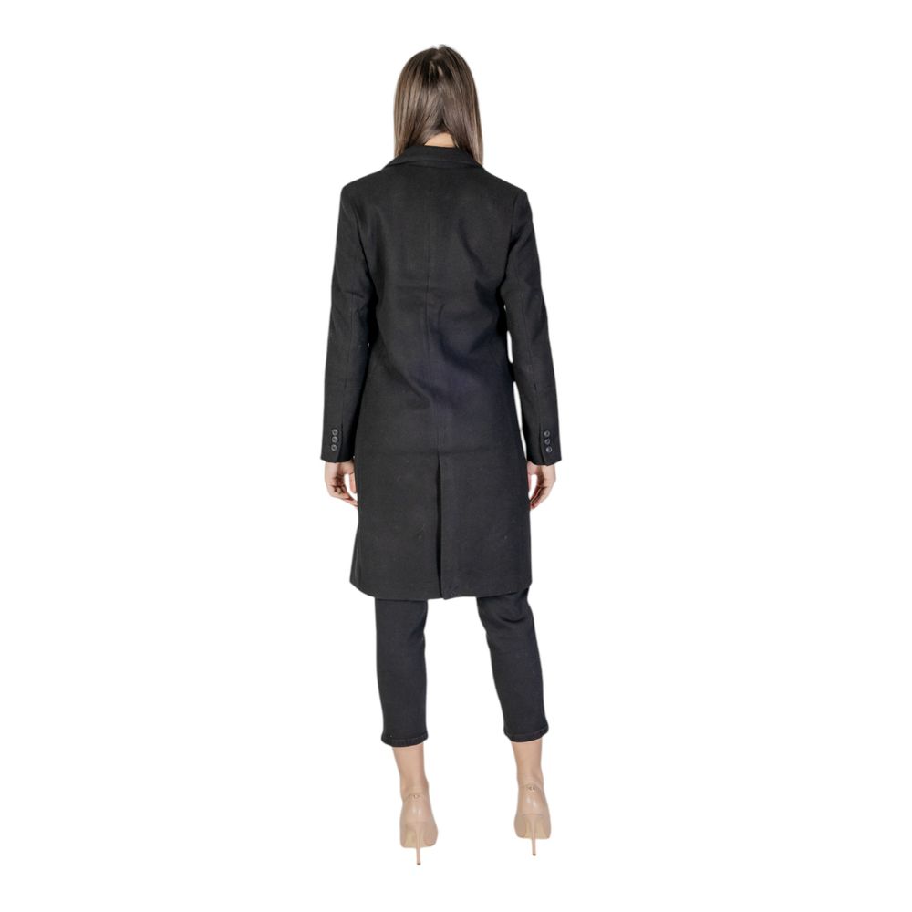 Black Polyester Jackets & Coat