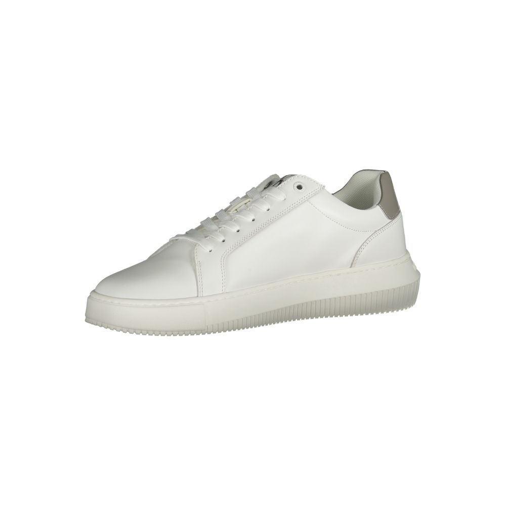 White Polyester Sneaker