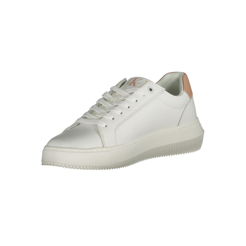 White Polyester Sneaker